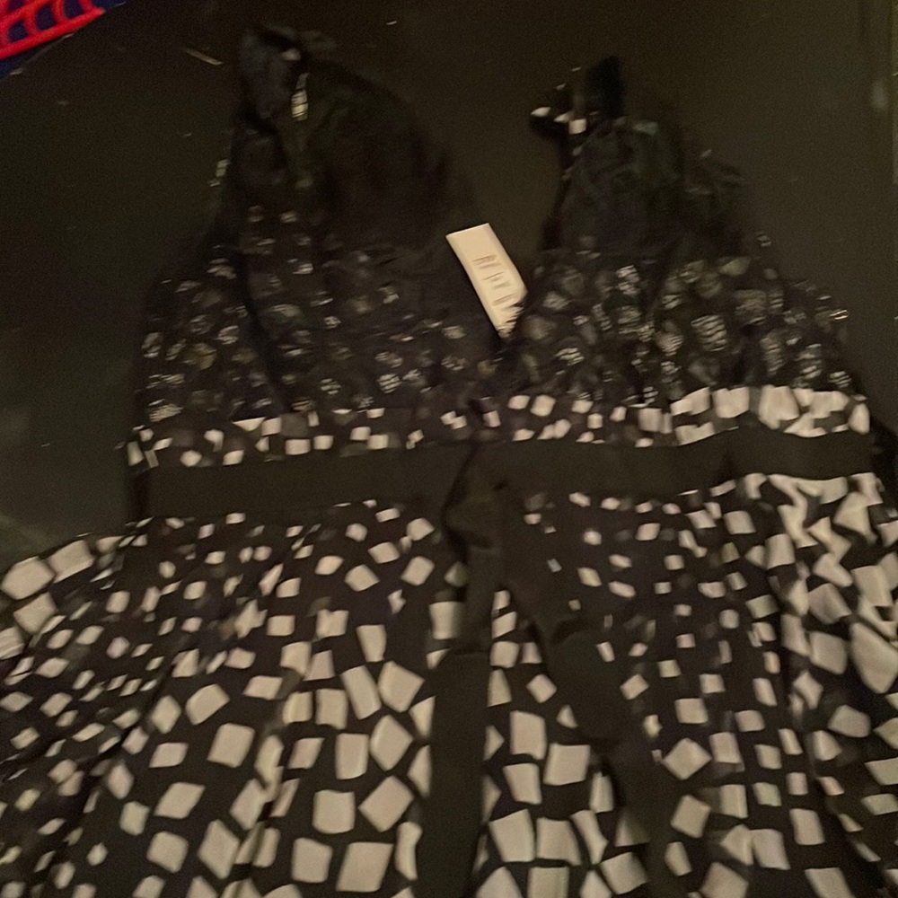 Black lace mini dress